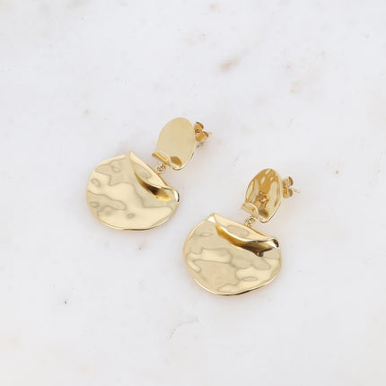 Boucles pendantes - 2 pièces recourbées et martelées
