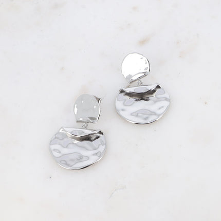 Boucles pendantes - 2 pièces recourbées et martelées