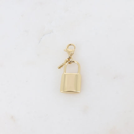 Charm Cadina - oxydes de zirconium, clef, cadenas avec étoile