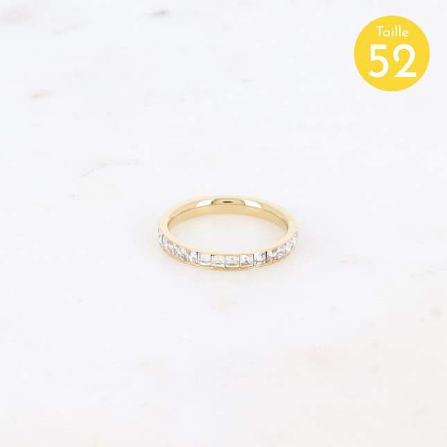 Bague Annia - oxydes de zirconium carrés