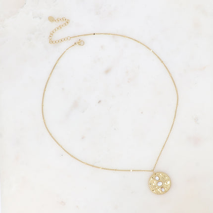 Collier Amel - 3 pierres naturelles sur pièce