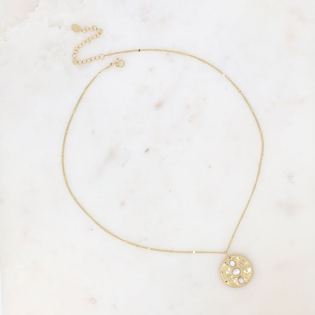 Collier Amel - 3 pierres naturelles sur pièce