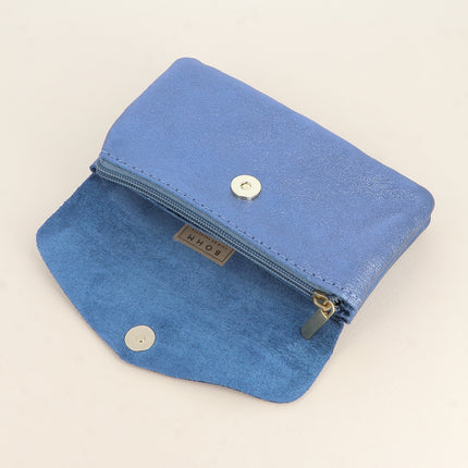Pochette Barcelone - 1 bouton aimanté, 1 zip et 3 poches