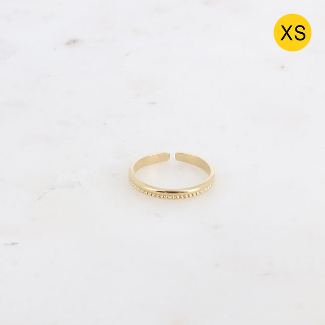 Bague XS - effet lisse et strié