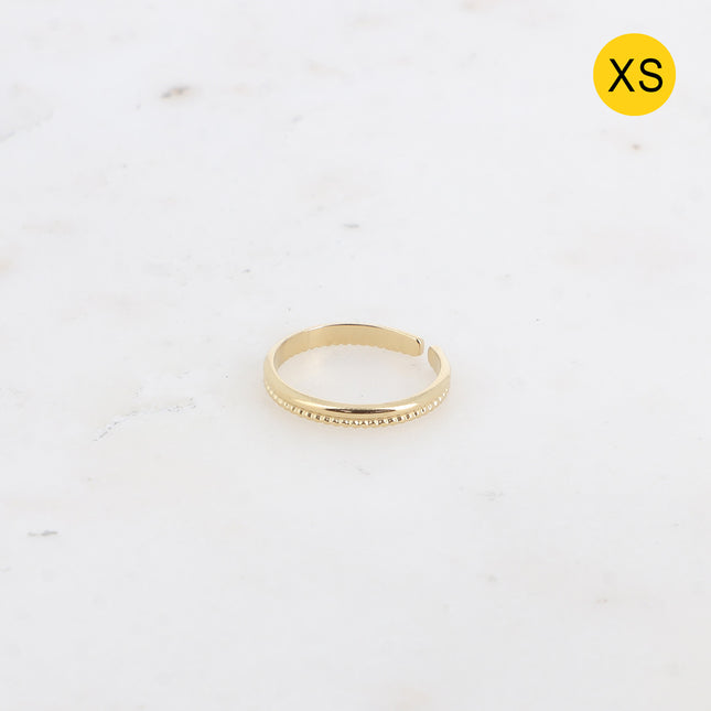 Bague XS - effet lisse et strié