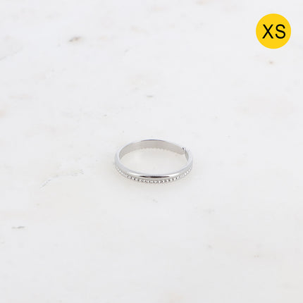 Bague XS - effet lisse et strié