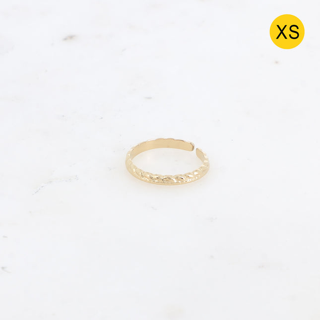 Bague Aurora XS - effet torsadé et strié