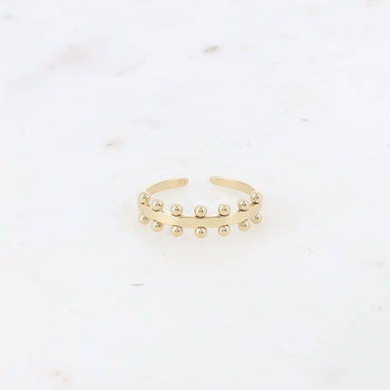 Bague - lisse et petites boules