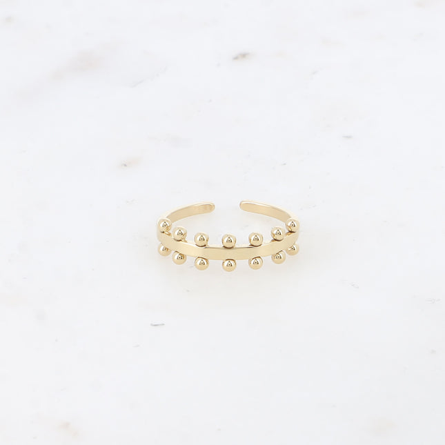 Ring - smooth and small beads