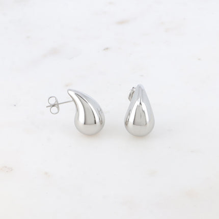 Boucles pendantes Isaé S - goutte bombée 12x20mm