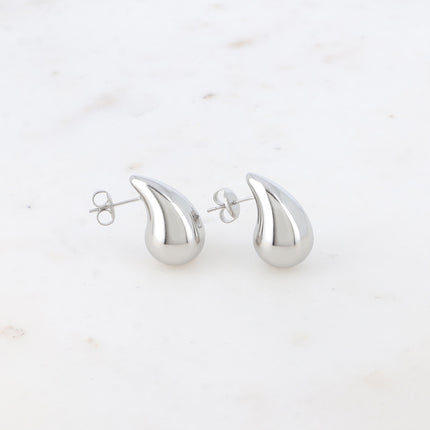 Boucles pendantes Isaé S - goutte bombée 12x20mm