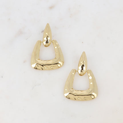 Boucles pendantes - formes géométriques martelés