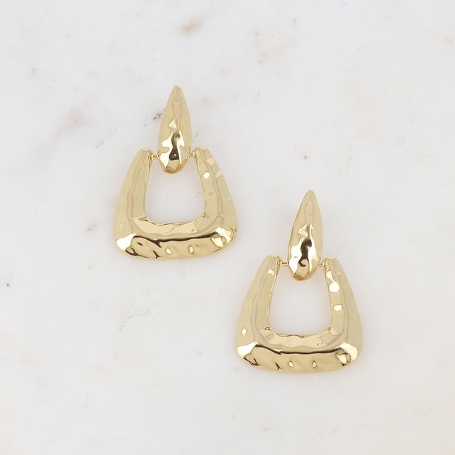 Boucles pendantes - formes géométriques martelés