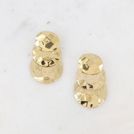Penny drop earrings - faceted rounds