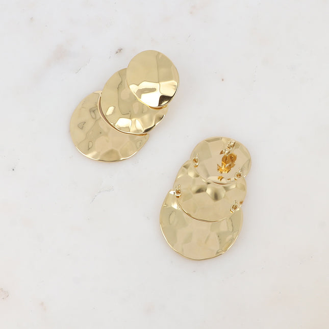 Boucles pendantes Penny - ronds facettés