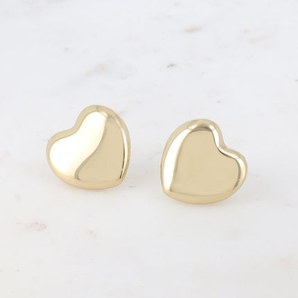 Boucles puces Odélia - gros coeur 25mm