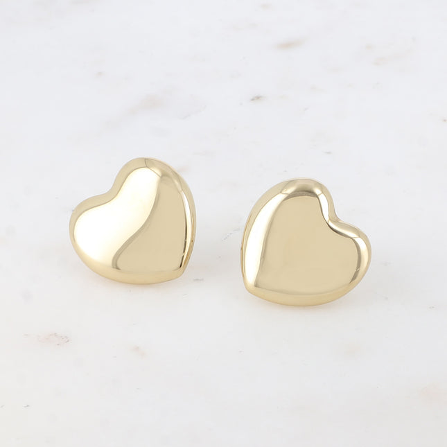 Boucles puces Odélia - gros coeur 25mm