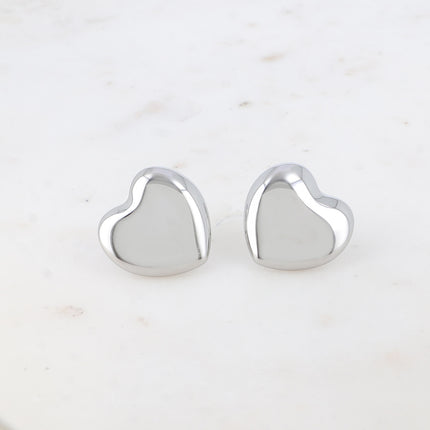 Boucles puces Odélia - gros coeur 25mm