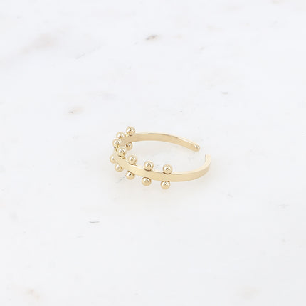 Bague - lisse et petites boules