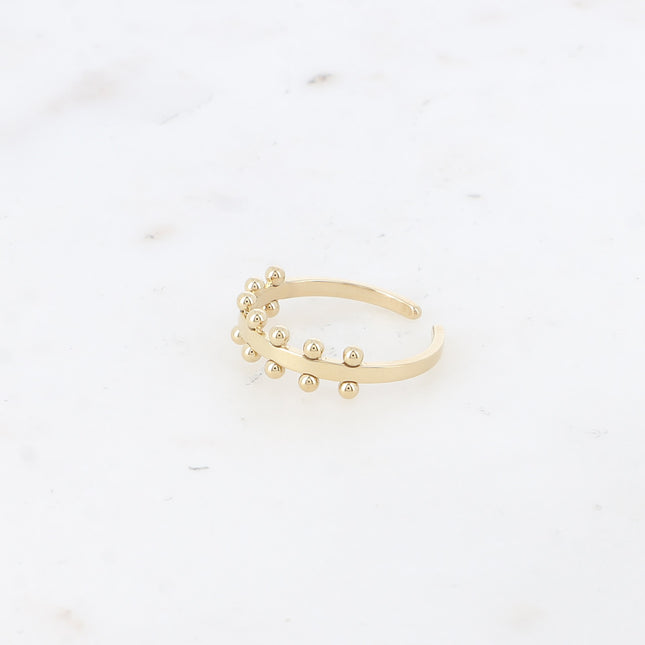 Ring - smooth and small beads