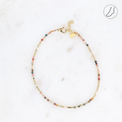 Bracelet de cheville Bracéline avec pierres naturelles