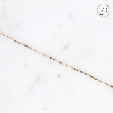 Bracelet de cheville Bracéline avec pierres naturelles