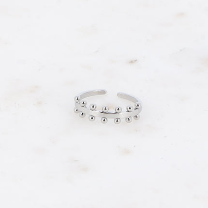 Bague - lisse et petites boules