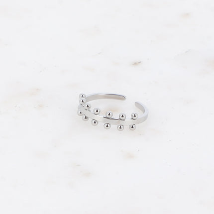 Bague - lisse et petites boules
