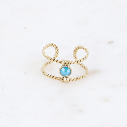 Bague Joe - tressée avec cristal Swarovski® PP20