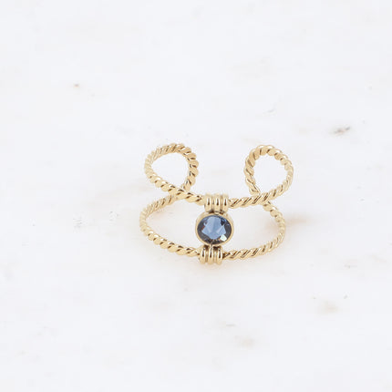 Bague Joe - tressée avec cristal Swarovski® PP20