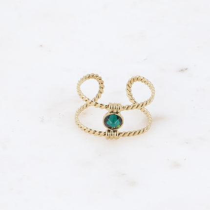 Bague Joe - tressée avec cristal Swarovski® PP20