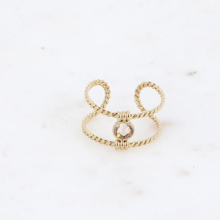 Bague Joe - tressée avec cristal Swarovski® PP20
