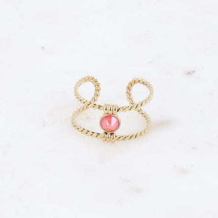 Bague Joe - tressée avec cristal Swarovski® PP20