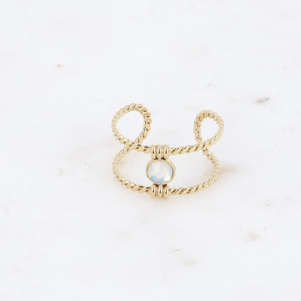 Bague Joe - tressée avec cristal Swarovski® PP20