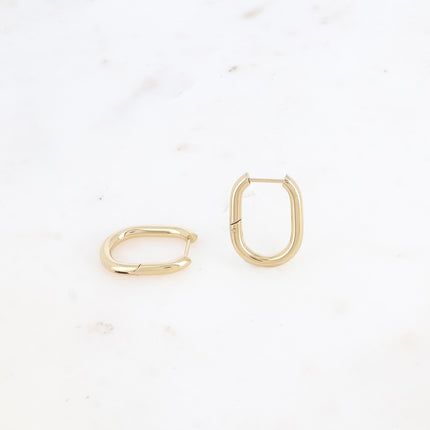 Créoles - petit oval 17 x 22 mm