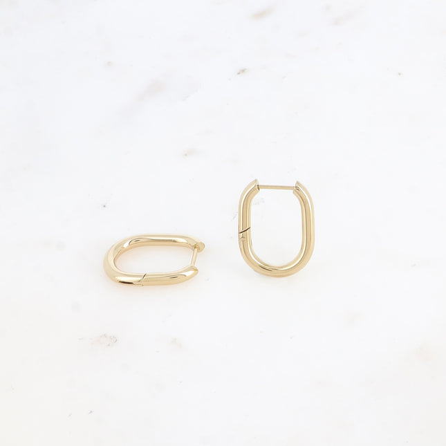 Créoles - petit oval 17 x 22 mm