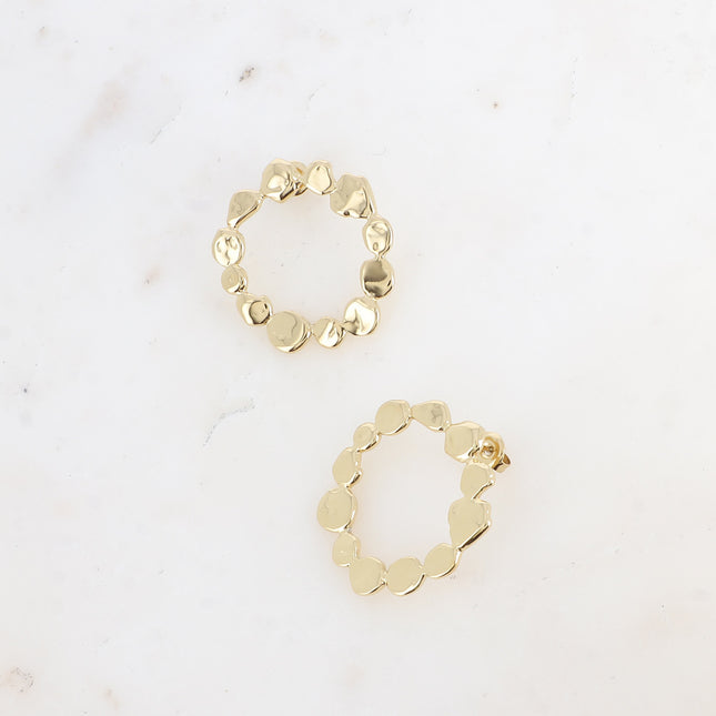 Boucles puces - cercle avec formes de petits galets