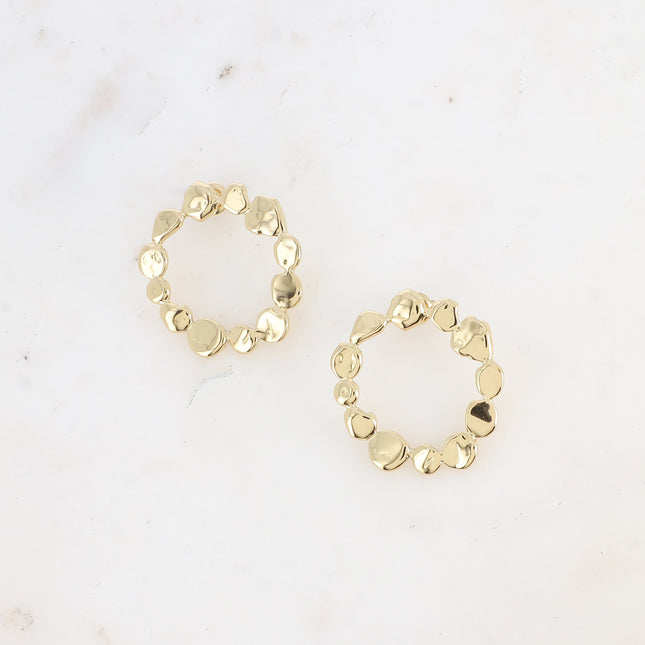 Boucles puces - cercle avec formes de petits galets