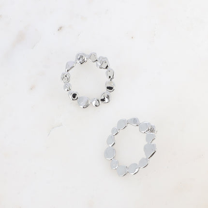 Boucles puces - cercle avec formes de petits galets