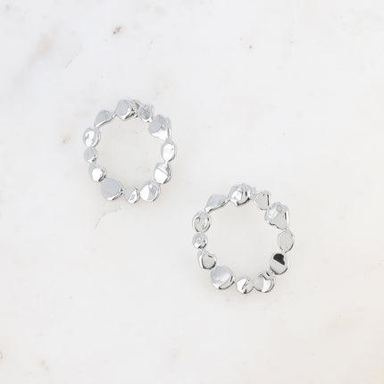 Boucles puces - cercle avec formes de petits galets