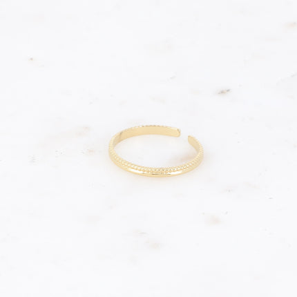 Bague fine - anneau lisse et strié