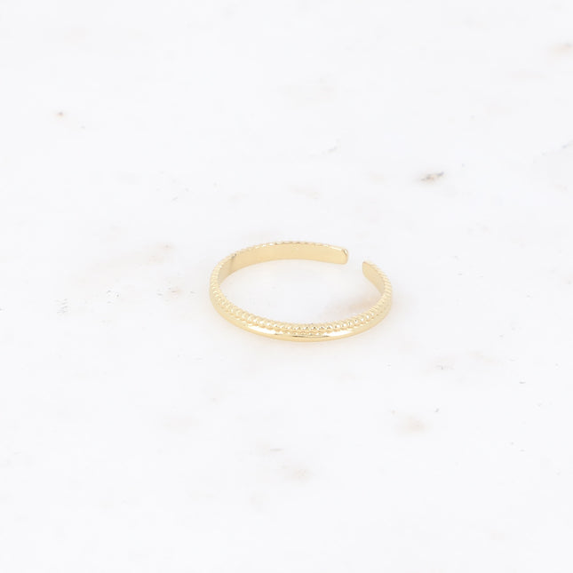 Thin ring - smooth and grooved band