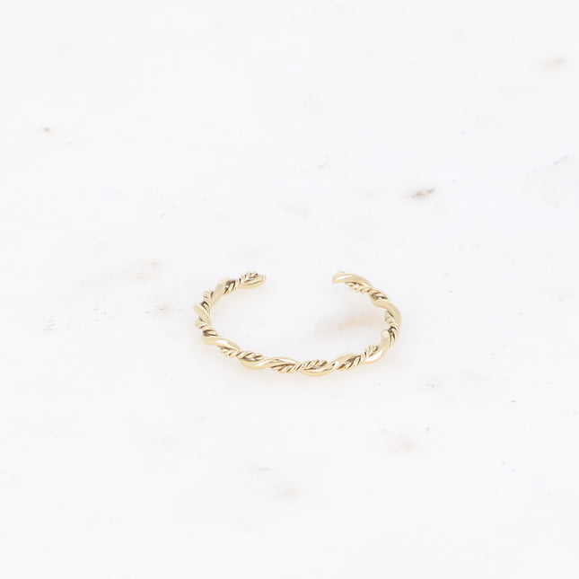 Thin ring - double twisted band effect