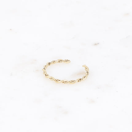 Thin ring - double twisted band effect