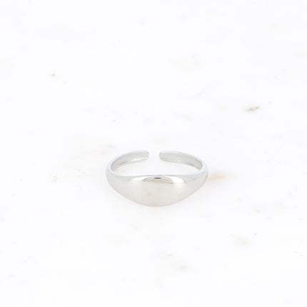 Bague - effet chevalière lisse