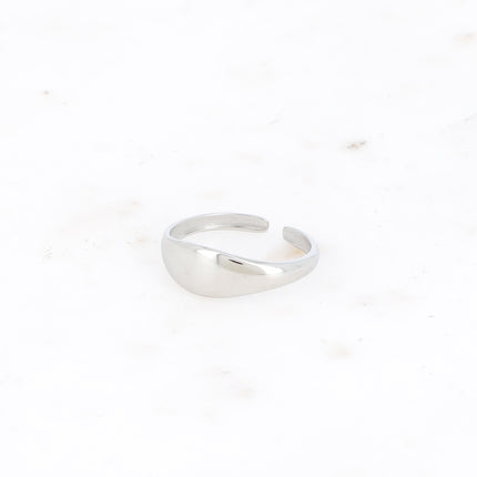 Bague - effet chevalière lisse