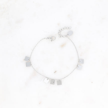 Bracelet - pampilles carrées plates