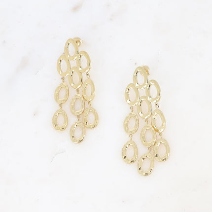 Boucles pendantes - bulles ovales ajourées