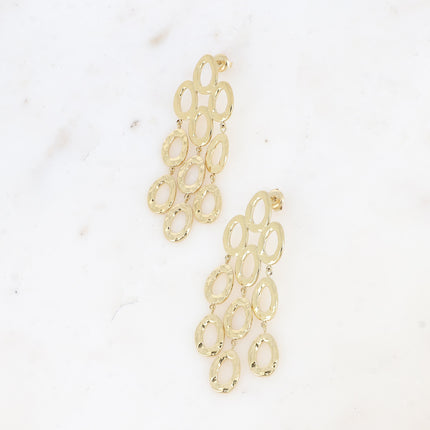 Boucles pendantes - bulles ovales ajourées