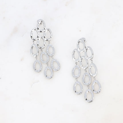 Boucles pendantes - bulles ovales ajourées